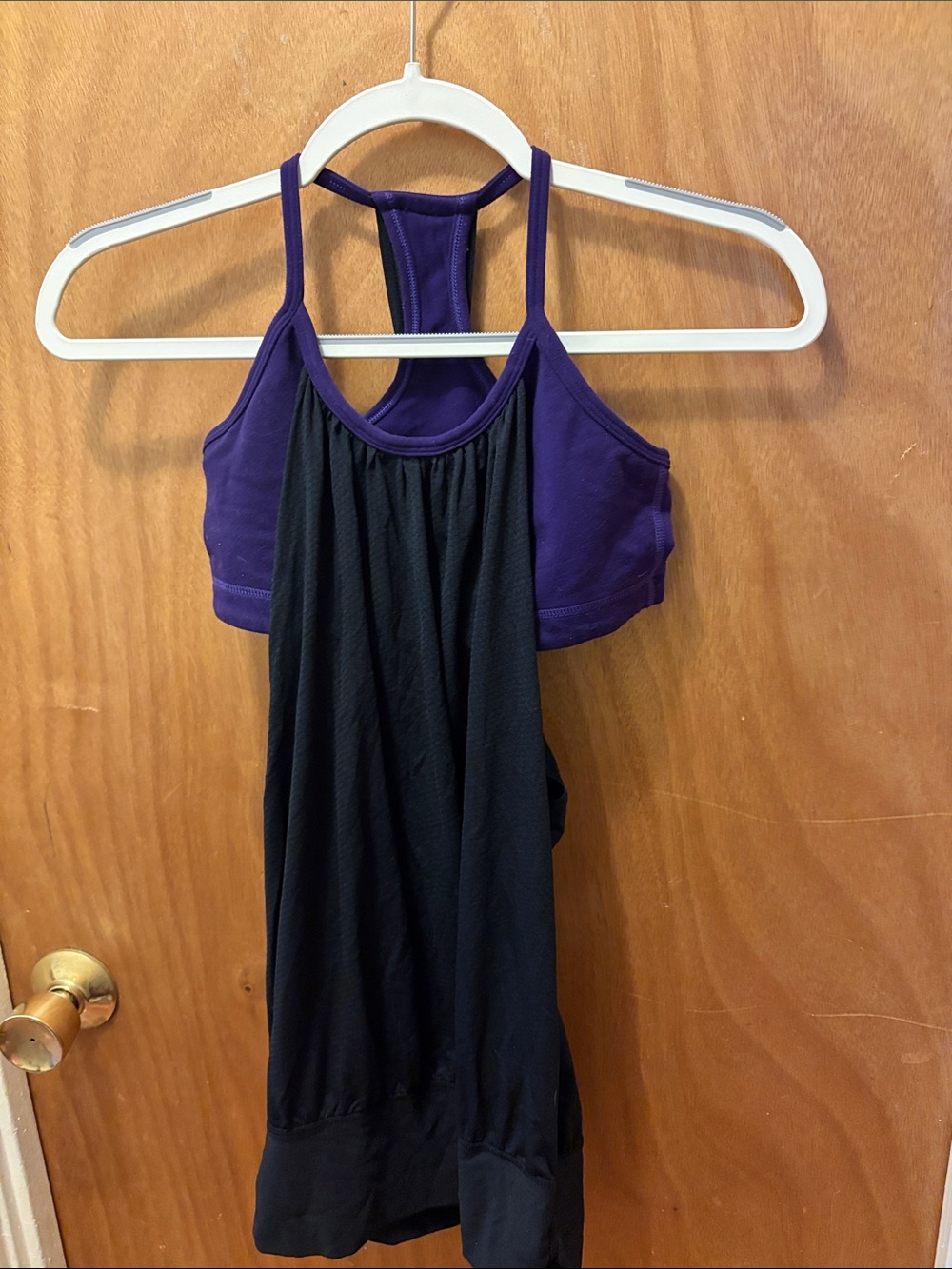 Lululemon Women’s Purple & Black Tank with Built-In Bra